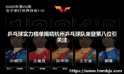 乒乓球实力榜单揭晓杭州乒乓球队荣登第八位引关注
